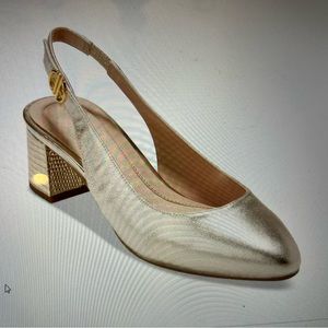 Cole Haan Go-To Slingback Pumps Gold Leather NEW Size 8